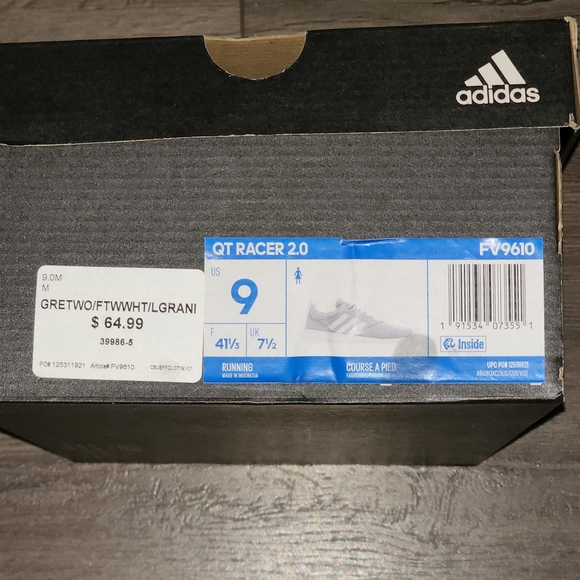 Addidas Women's Cloudfoam QT Racer 2.0 Running Shoes Sneakers Size 9 - Picture 7 of 7